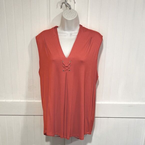 Cable & Gauge pretty coral sleeveless top size XL - Picture 1 of 6